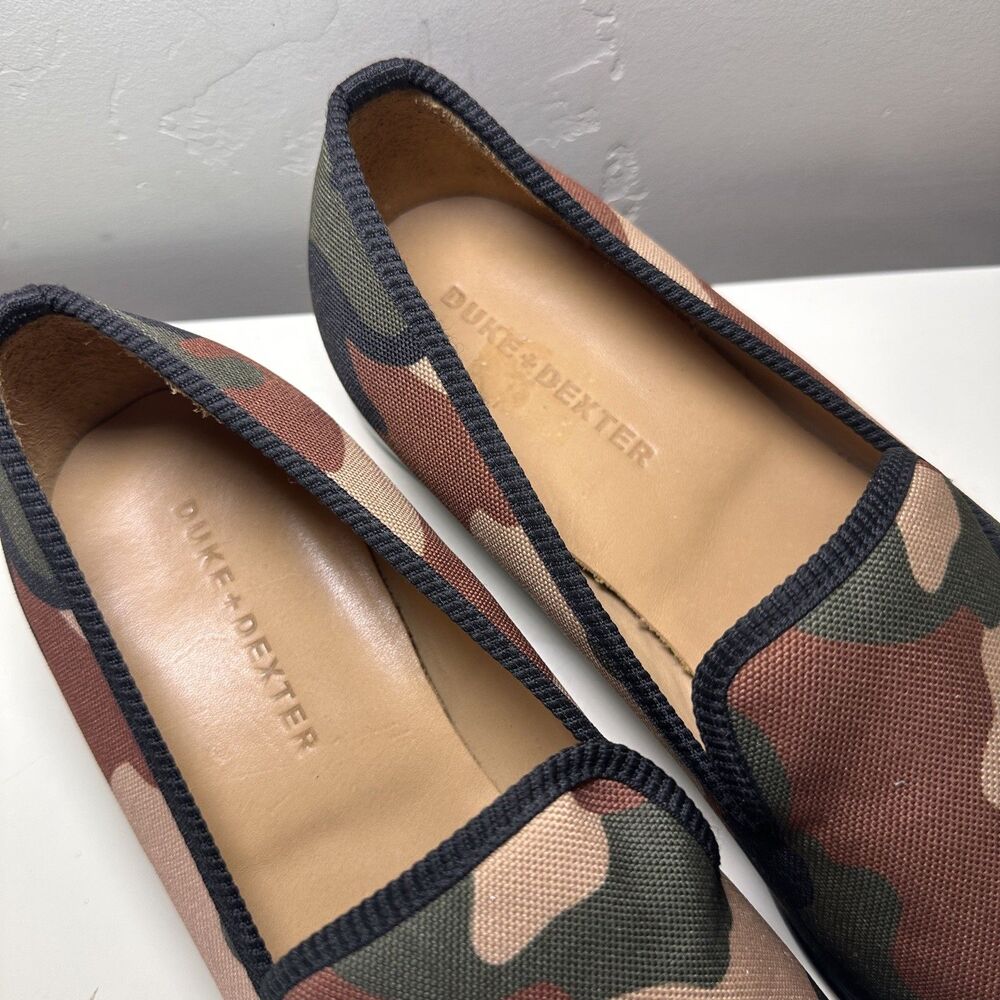 Duke & Dexter Camo Loafers Size US‎ 11 / UK 10 Handmade Canvas Mens EUC Slip On - Picture 4 of 6